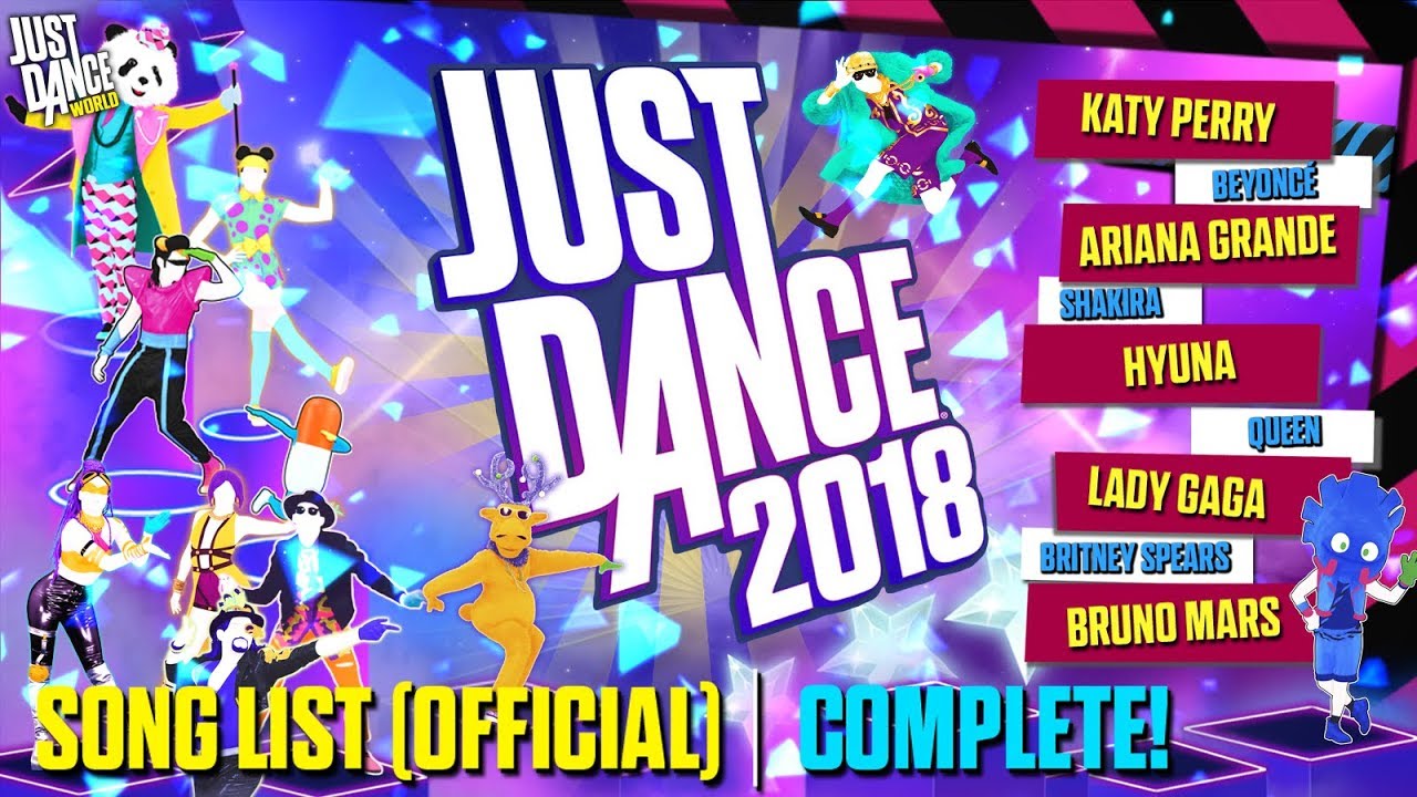 just dance 2018 song list